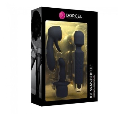 Masażer + nakładki dorcel kit wanderful 20 trybów